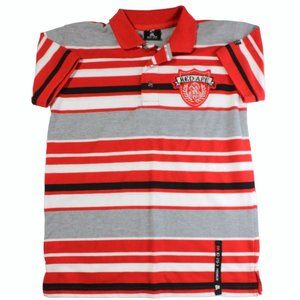 Red Ape‎ Boys Multicolor Striped Short Sleeve Collared Polo Shirt Size 6/7